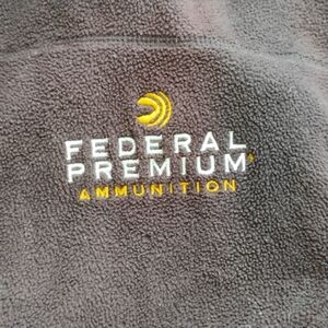 FLEECE Zip JACKET 🧥 BLACK  Sz MED Federal Premium Ammunition ATK LOGO